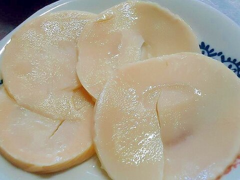 茹で竹の子（竹の子の刺)ワサビ醤油・梅鰹味